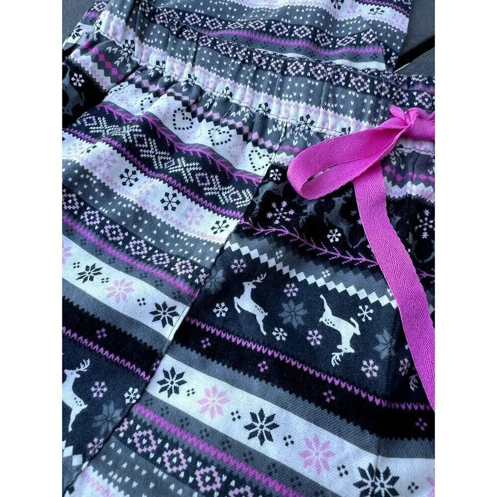 Joyspun Flannel Stripe PJ Bottoms, Women's M (8-10)